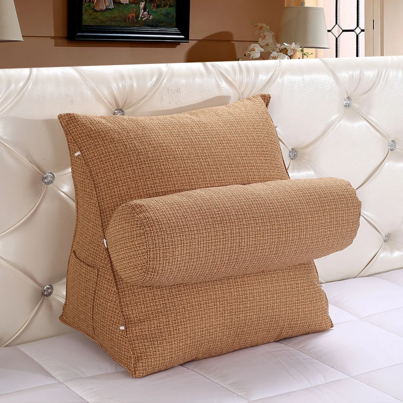 1PC Rest Pillow Back Support Cushion For Sofa Stereo Triangular Backrest Cushions For Bed Rest Pillow Protect Lumbar Home