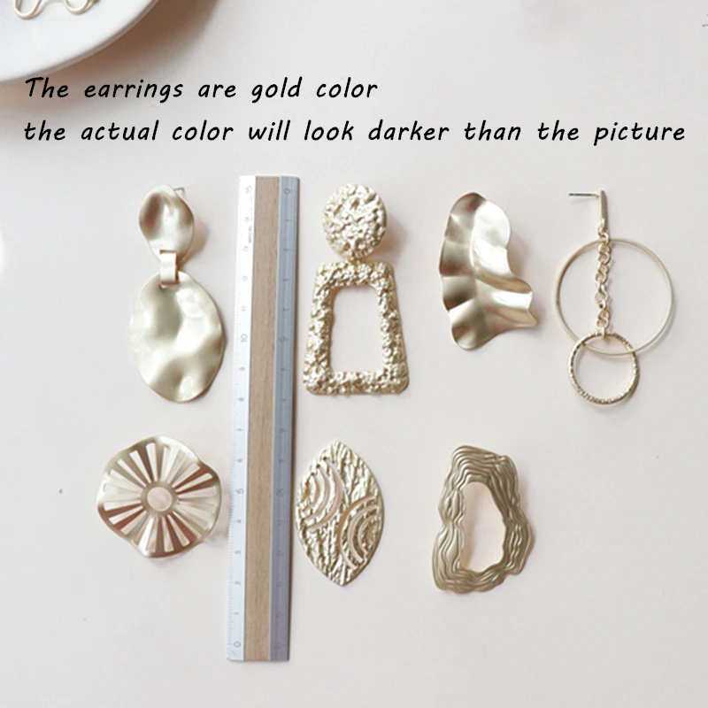 AOMU-Geometric-Baroque-Irregular-Gold-Metal-Matte-Leaf-Hollow-Square-Circle-Exaggerate-Big-Stud-Earrings-for