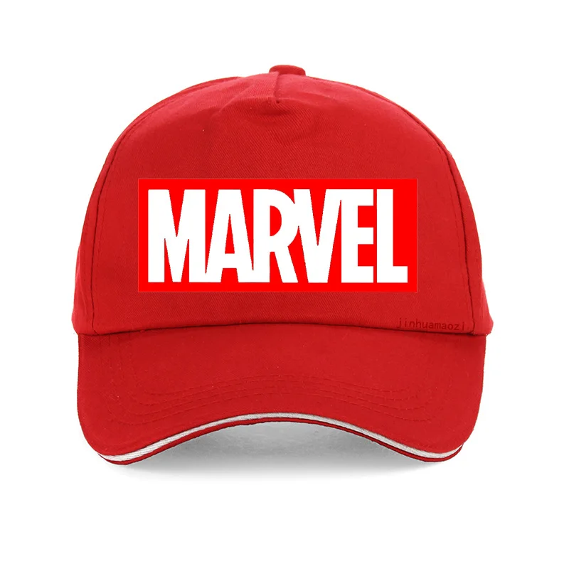 Красный Бейсболка с супергероями Marvel, унисекс, бейсболка, хлопковая Регулируемая Кепка в стиле хип-хоп с принтом «мстители» - Цвет: Красный