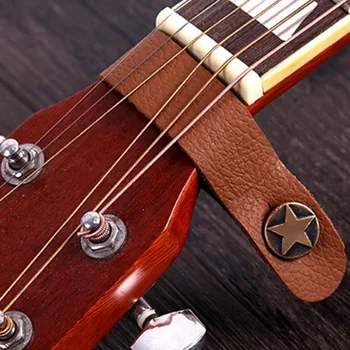 

Classic Guitar Bass Leather Guitar Strap Holder Button Stringed Instruments Safe Lock For Acoustic Electric 2 colors