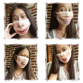 

Mask Fast Shipping In stock Unisex Woman Fun Anime Funny Expression Emotional Anti-Dust Warm Face Mask