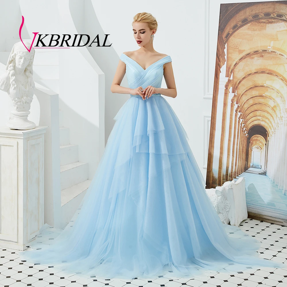 VKbridal бальное платье с открытыми плечами вечерние 15 красочные Элегантные платья невесты 2019 vestido de noiva женское вечернее платье 2019
