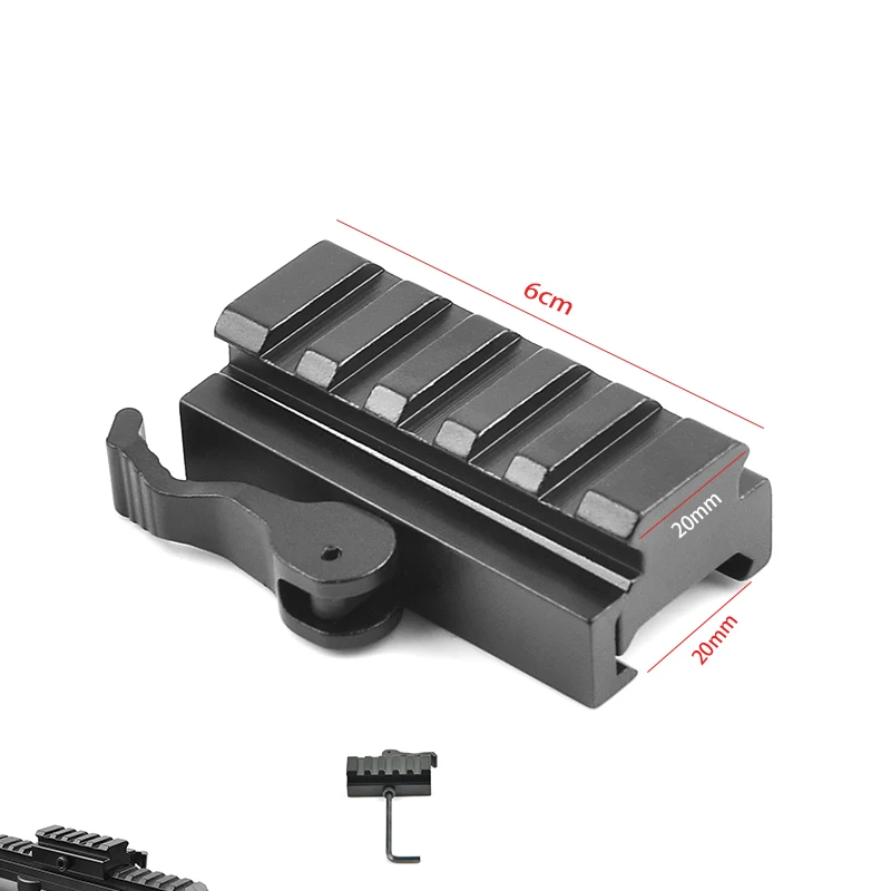 Тактический 5-solt QD Quick Release AR-15 M16 Red Dot Riser Mount Adapter 5 слотов fit 20 мм Picatinny Weaver Rail Base