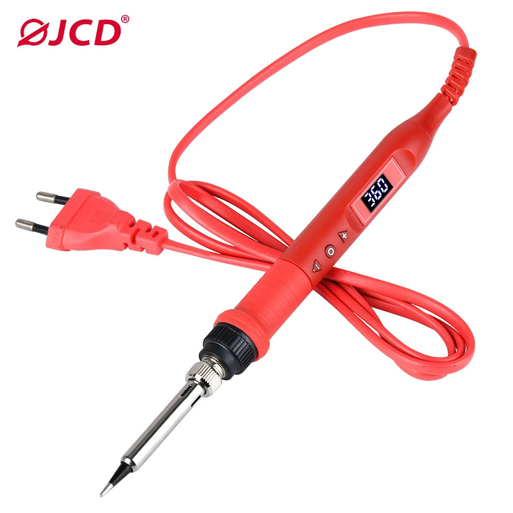 JCD 80W Soldering Iron 908U Update Multi-function Button Adjustable Temperature LCD Lighting Display Iron Electric Repair Tools hot stapler plastic