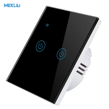 

WiFi Single Live Line 2Gang Way Tuya/Smart Switch Wall Light Switch for Application Without Neutral Wire