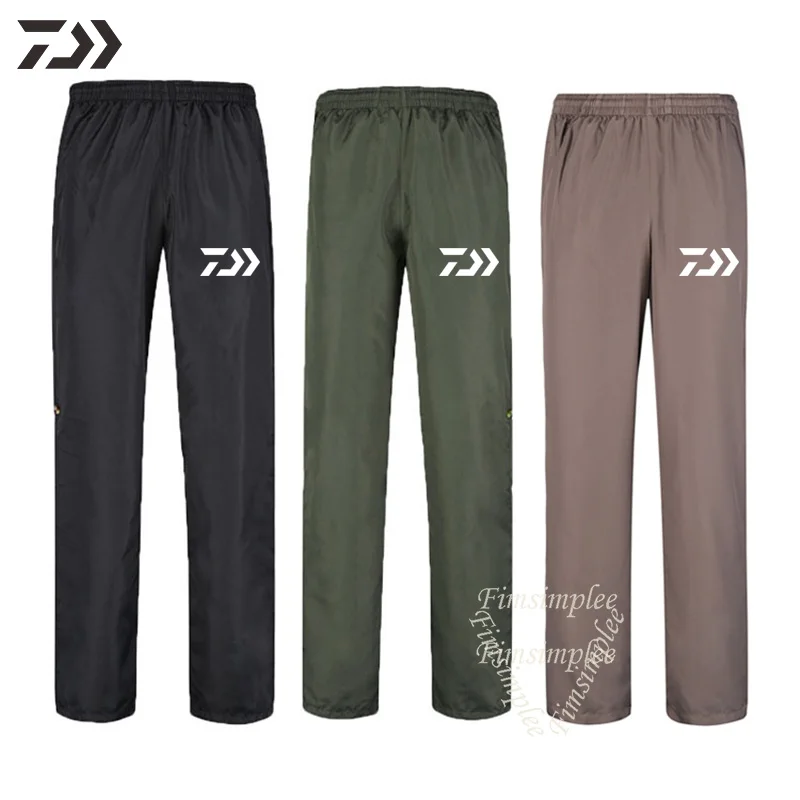 Водонепроницаемые Брюки Daiwa, ветрозащитные тепловые уличные штаны для рыбалки, унисекс, одноцветные, для бега, быстросохнущие, весенняя одежда для рыбалки, Мужская