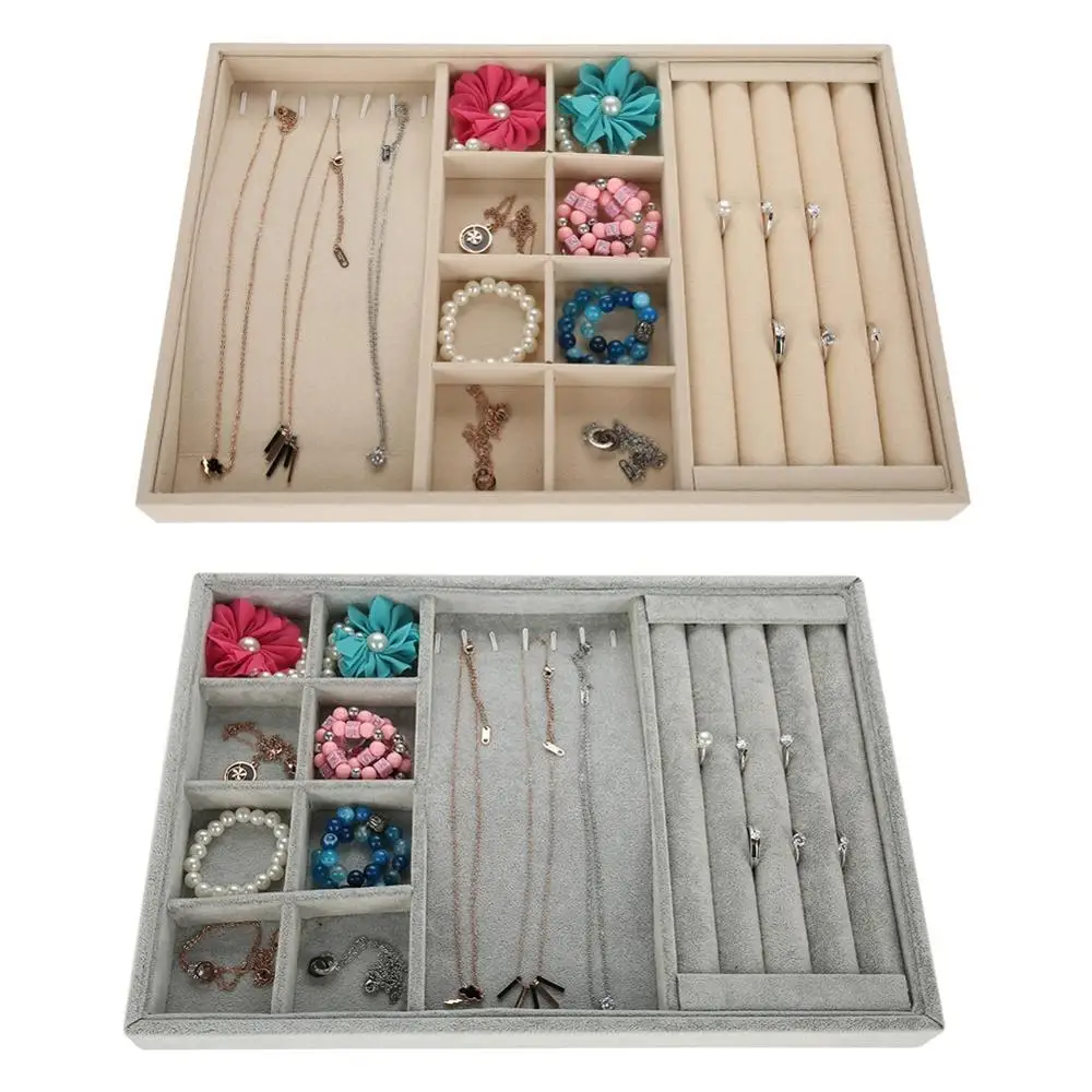 Фланель для ювелирных изделий коробка дисплей держатель серег кольцо ожерелье