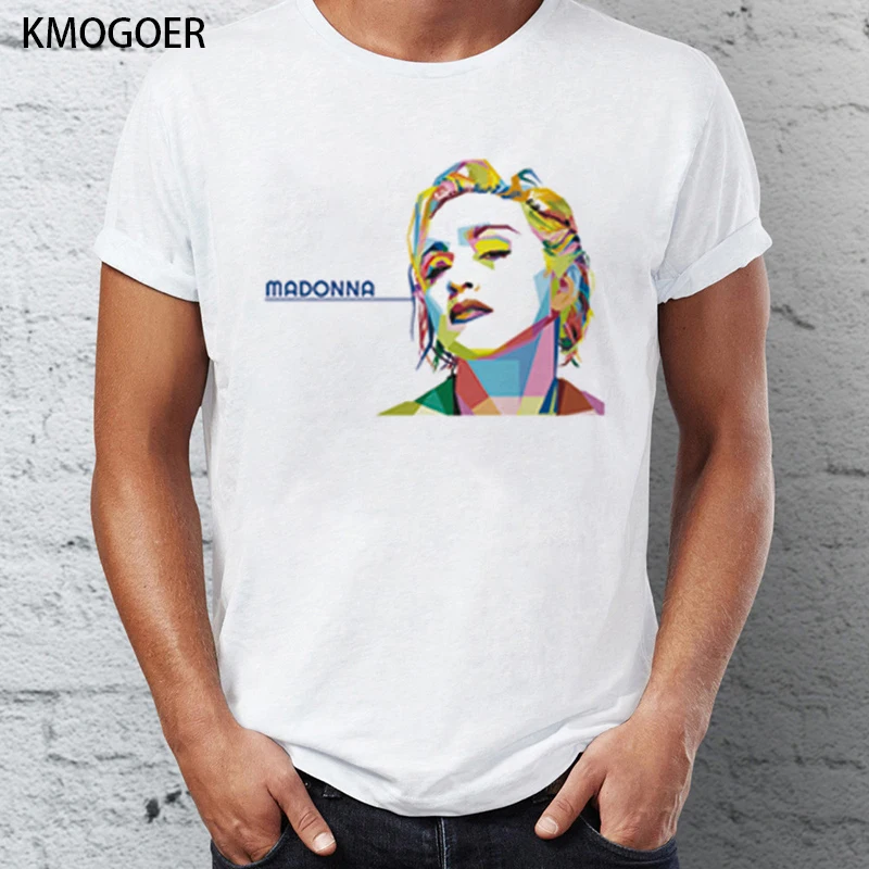 

Madonna T Shirt Harajuku Men Tshirt Streetwear Summer Tops Tees Anime Fashion T-Shirt Short Sleeve