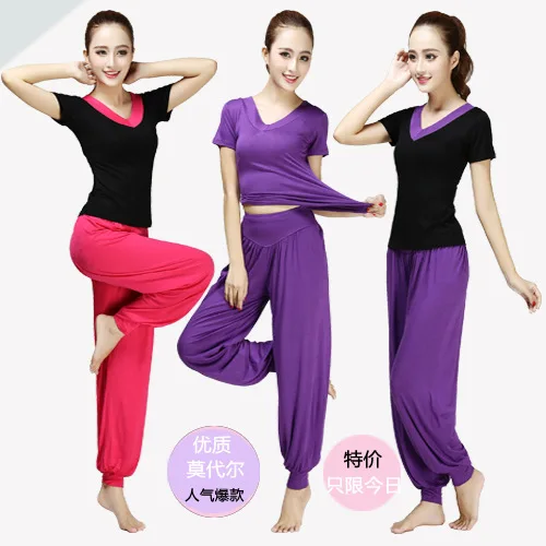 

Yoga Clothes WOMEN'S Suit New Style Spring And Summer Modal Slim Fit Slimming Sports Dancing Dress Fitness Suit Square Dance Clo