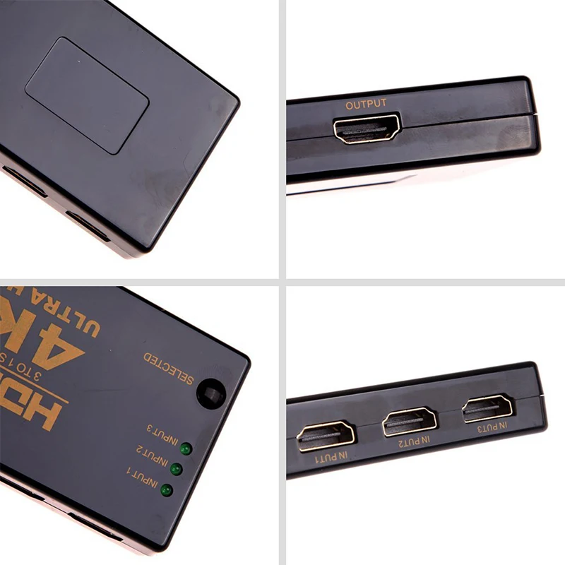 HDMI 3D переключатель(версия 2,0) для HDTV 1080 p, 3*1 HDMI переключатель