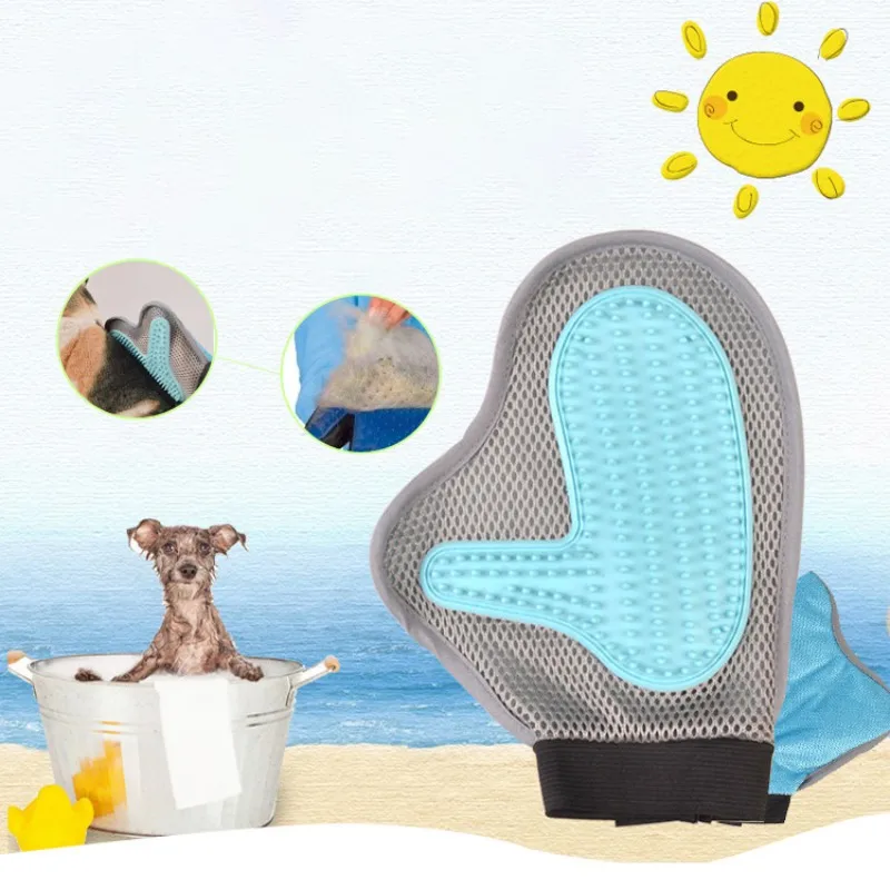 

New Pet Dog Hair Brush Glove For Pet Cleaning Massage Grooming Comb Supply Finger Cleaning Pet Cats Hair Brush Glove For Animal