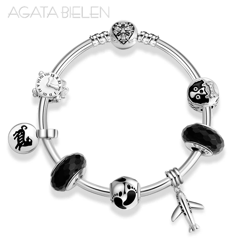 925 стерлингового серебра человека партнер подвеска собака браслеты готовое изделие для моды Ювелирное Украшение ручной работы