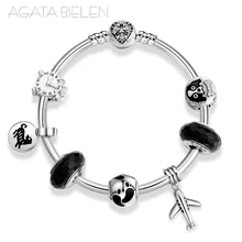 925 стерлингового серебра человека партнер подвеска собака браслеты готовое изделие для моды Ювелирное Украшение ручной работы