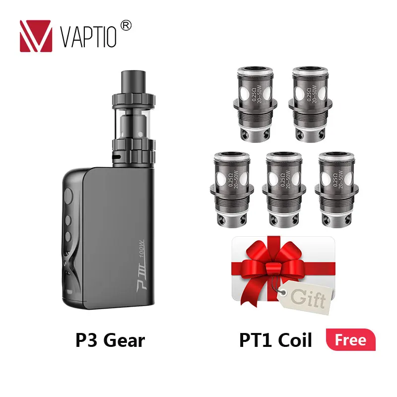 

special price Vaptio P3 GEAR vape KIT with 100W Built-in battery 3000mAh mod 2.0ml TANK