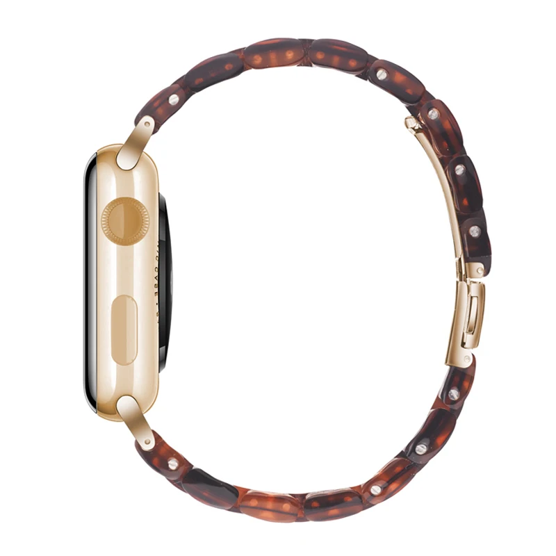 Ремешок из смолы, совместимый с Apple Watch, ремешок 42 мм, 44 мм, серия 3, серия 4, модный из смолы, ремешок для часов для женщин и мужчин
