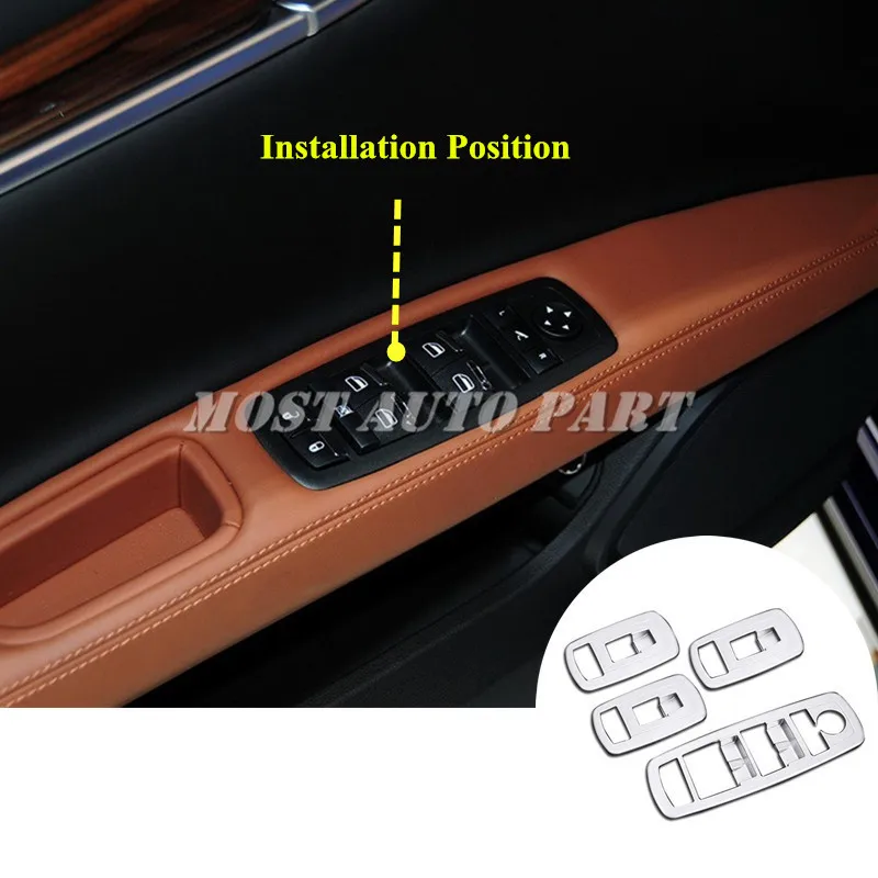 ABS крышка переключателя двери автомобиля подлокотника окна 4 шт. для Maserati ghiсот