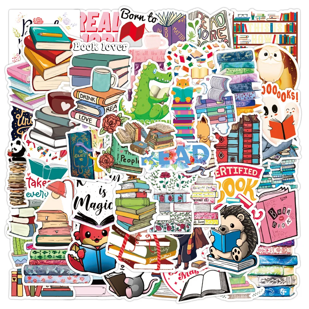 10/30/50PCS Study Hard Reading Sticker Book DIY Laptop Study Room Scrapbooking School Office Graffiti Decals Stickers Kid Toy yoofun 200sheets basic geo memo pads sticky notes junk journal paper scrapbooking office school stationery