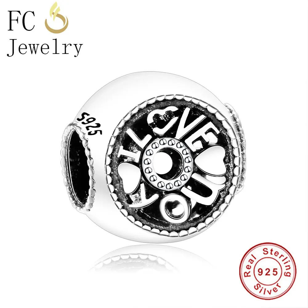 FC Jewelry Fits European BrandCharms Bracelets 925 Sterling Silver Made With Love Heart Slide Perles Kralen Beads Berloque | Украшения и