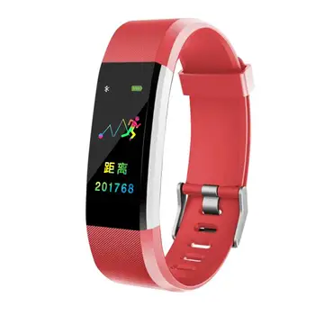 

115Plus Bracelet Heart Rate Blood Pressure Smart Band Fitness Tracker Smartband Bluetooth Wristband for fitbits Smart Watch