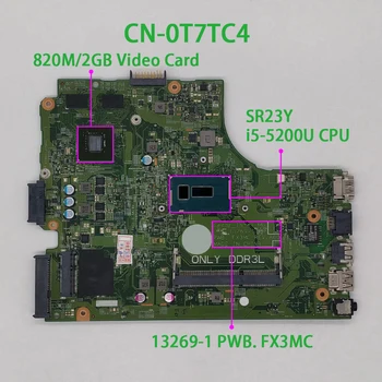شراءلديل انسبايرون 15 3543 3443 T7TC4 0T7TC4 CN-0T7TC4 I5-5200U 13269-1 FX3MC REV:A00 محمول اللوحة اللوحة اختبار