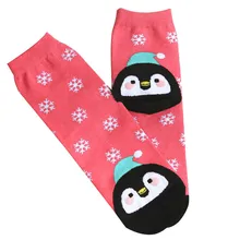 Женские теплые рождественские носки с героями мультфильмов; модные милые рождественские носки с трехмерным рисунком; новые цветные женские носки