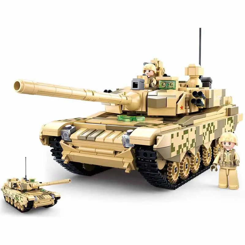 Sluban B0790 строительные блоки военная армия A99 основной боевой танк Военная серия битва армия Panzer солдатики фигурки блоки игрушки