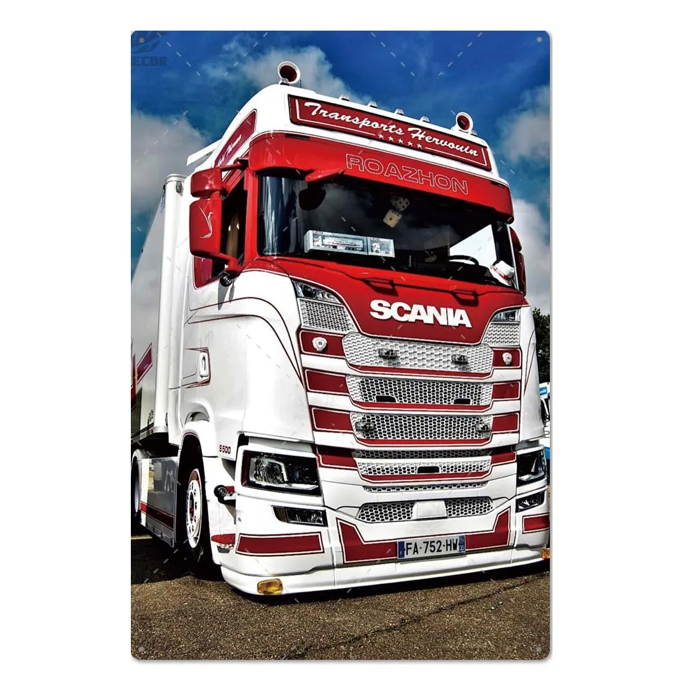 RE2228 Scania металлическая табличка, металлическая винтажная Жестяная Табличка, металлический плакат, Настенный декор для гаража, бара, паба, человека, пещеры, декоративная тарелка - Цвет: RE2228