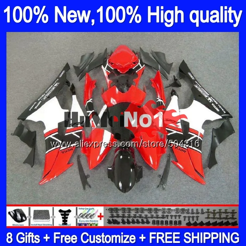 YZF600 для YAMAHA YZF-R6 YZF-600 YZF 600 R 6 37MC. 13 YZF R6 YZFR6 2008 2009 2010 2011 2012 08 09 10 11 12 обтекатель, цвет красный, белый