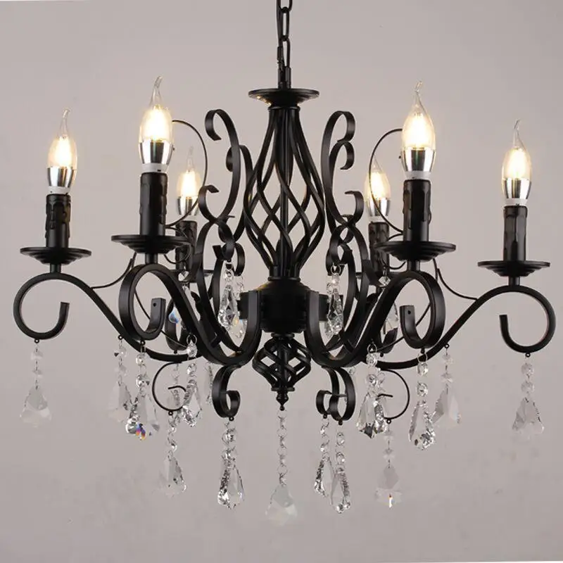Lustre Hanglampen Винтаж Lampara де Techo Colgante Moderna Хрустальный потолочный светильник Suspendu Luminaria подвесной светильник в стиле лофт