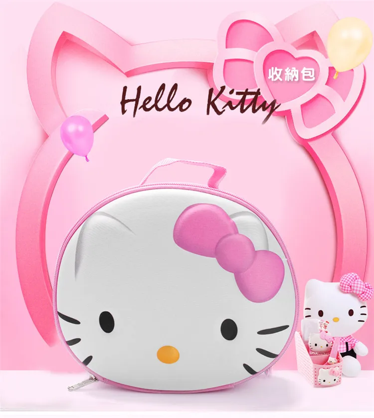 Косметичка Милая 3D hello kitty, косметичка для путешествий, органайзер для женщин, дамская сумка для хранения, портативный косметический Чехол