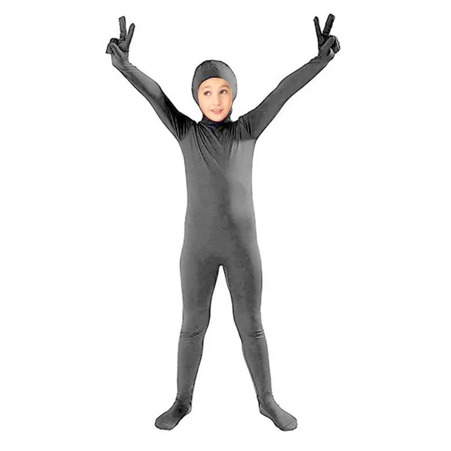 LZCMsoft Children Full Body Unitard Open Face Nylon Kids Spandex Zentai