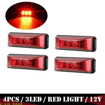 

4PCS Red Marker Light Led Clearance Side Fender Marker Light Trailer Truck RV 12V Marker Lights For Trailers