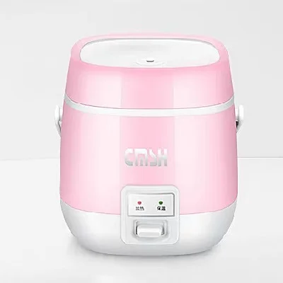 pink button Многофункциональная рисоварка 220 В, Ланч-бокс с горячей изоляцией, мультиварка л, мини мультиварка, рисоварка - Цвет: pink button