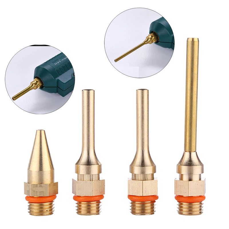 Large and Small Diameter Hot Melt Glue Gun Nozzle Copper Tip Replacement Tool Pure Copper Long Short Glue Gun Nozzle Head asw 1 ultrasonic liquid flow meter rs485 usart small diameter dn15 40mm threaded connection copper pipe smart watermeter