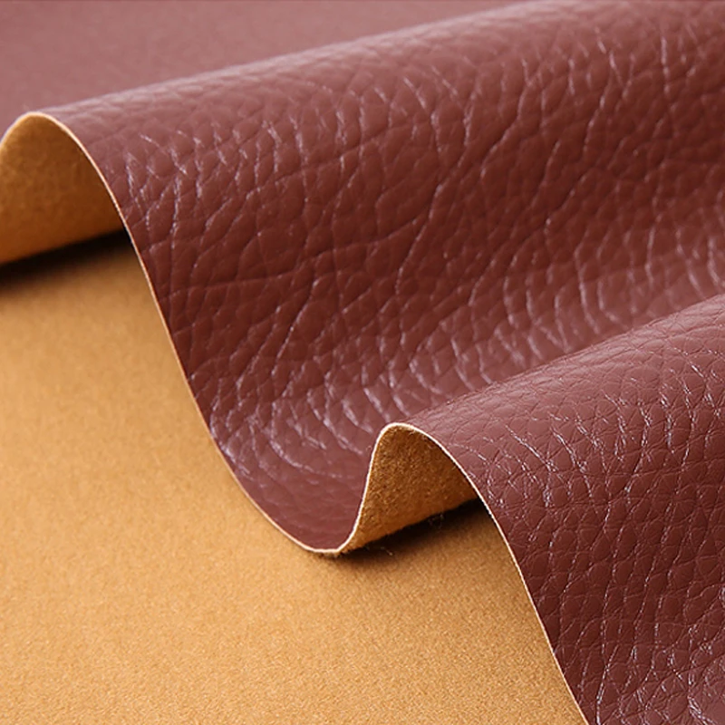 A4  50*120CM Litchi PU Leather Vinyl Fabric Faux Leatherette For Earring Sewing Bag Clothing Car DIY Bow Material Sheet Roll