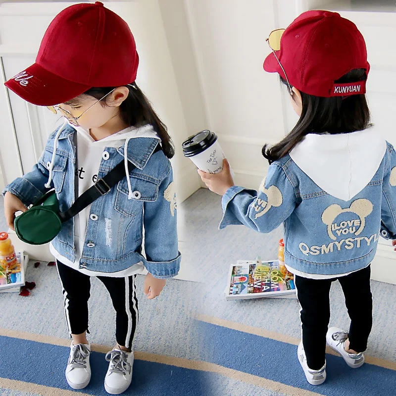 

Girl'S Coat 2019 Spring And Autumn New Style Korean-style Children Versatile Cool Jacket Children Handsome Fashion Clothing