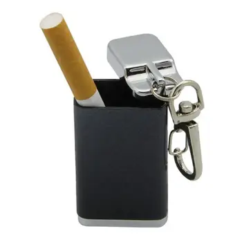 

Outdoor Portable Ashtray With Lid Keychain Home Office Car Pocket Mobile Ashtray Mini Cigarette Smoking Metal Box for Travelling