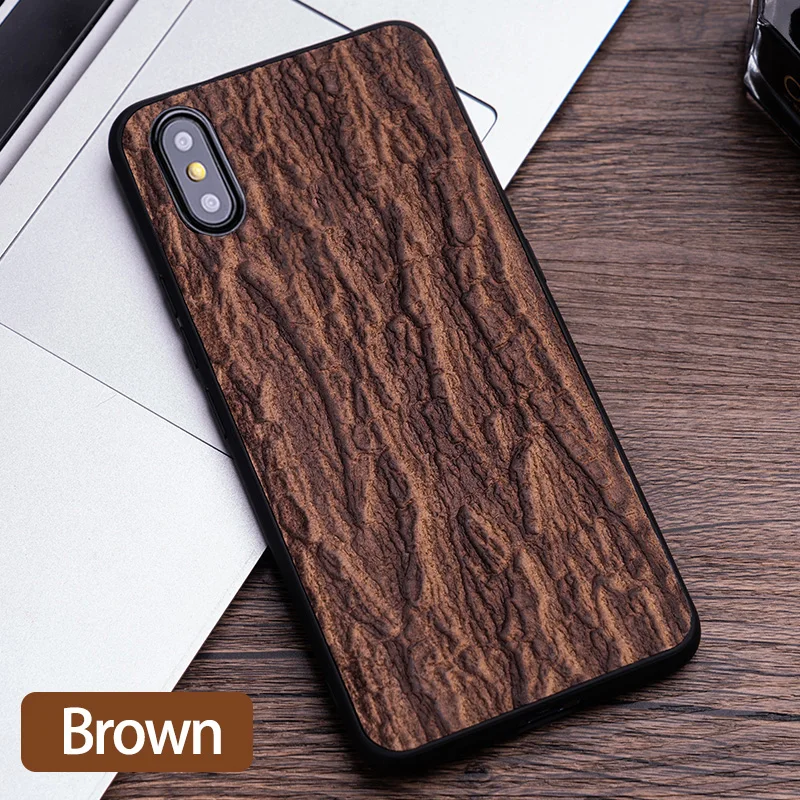 Brown Воловья кожа чехол для телефона для Xiaomi 8 9 9T A1 A2 A3 lite Poco F1 макс 3 чехол текстура коры для Redmi Note 5 6 6a 7 7a 8 Pro Чехол - Цвет: Brown