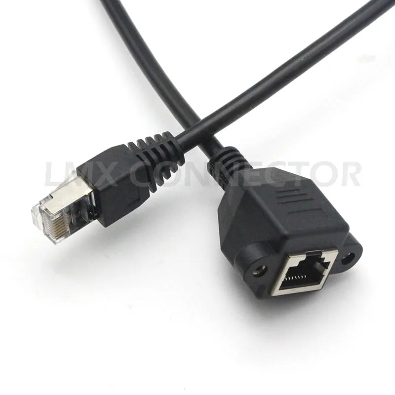 10 шт. RJ45 кабель Мужской и Женский 30 см винт Панель Крепление Ethernet LAN сети 8 Pin удлинитель