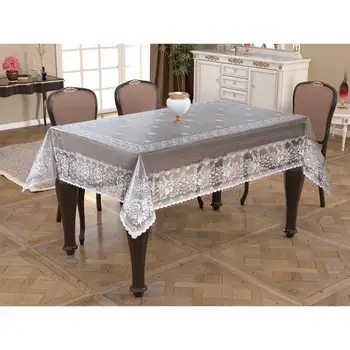 

Knitting Board Pattern Rectangle Table Cloth Delicate Cream
