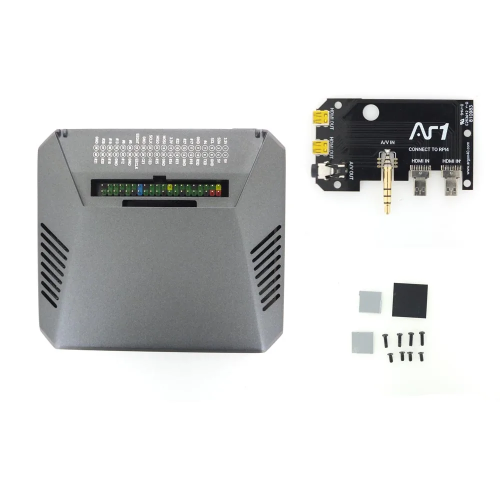 Raspberry Pi 4 Модель B чехол корпус из алюминиевого металла ABS корпус с выключателем питания+ вентилятор охлаждения+ радиаторы для Raspberry Pi 4