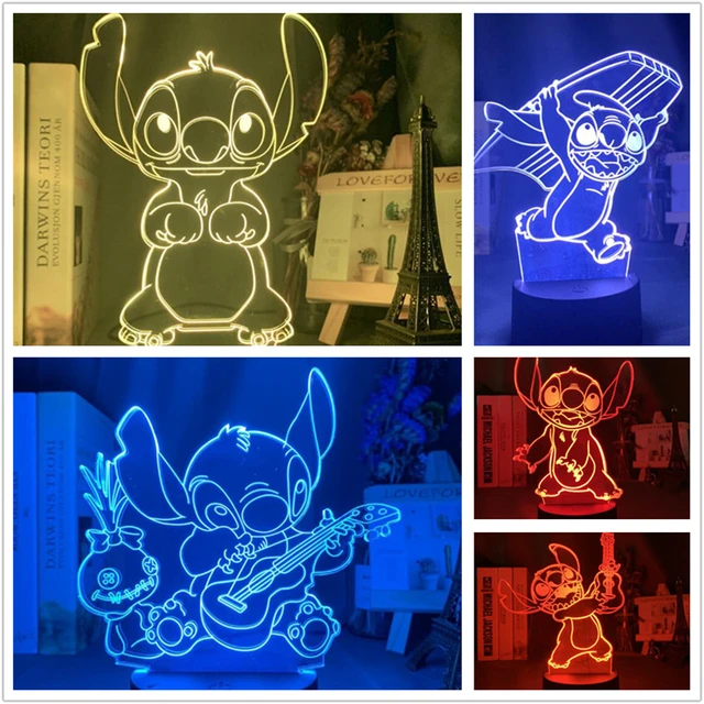 Anime Kawaii Stitch Lilo And Stitch 3d Illusion Bedroom Decoration Desk  Lamp Acrylic Sleep Night Light Birthday Christmas Gift - Night Lights -  AliExpress