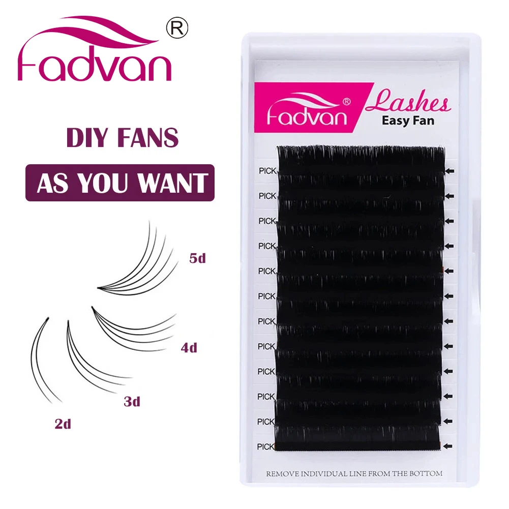 

Easy Fan Lash Russian Volume Eyelashes Extension C/D Curl DIY 2d/3d/4d/5d/6d~10d Super Soft Auto-bloom Cluster Lashes Extension