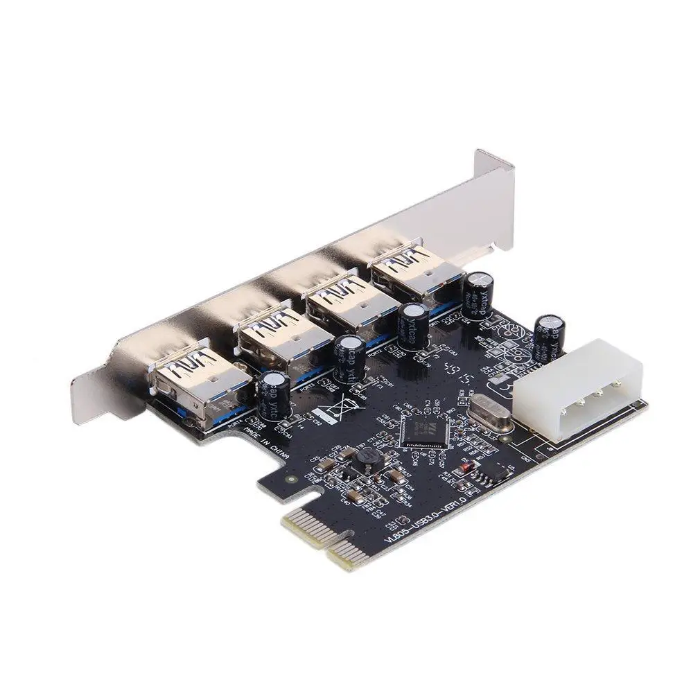 4 порта 5 Гбит/с Superspeed USB 3,0 PCI-E PCI Express карта адаптер для XP Win7 UL