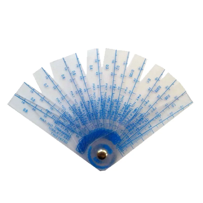 

25 Blades Feeler Gauges Metric Measurement 0.05-1.0-1.5-2.0mmThickness Gap Metric Filler Feeler Gauge Plastic Measuring gap gage