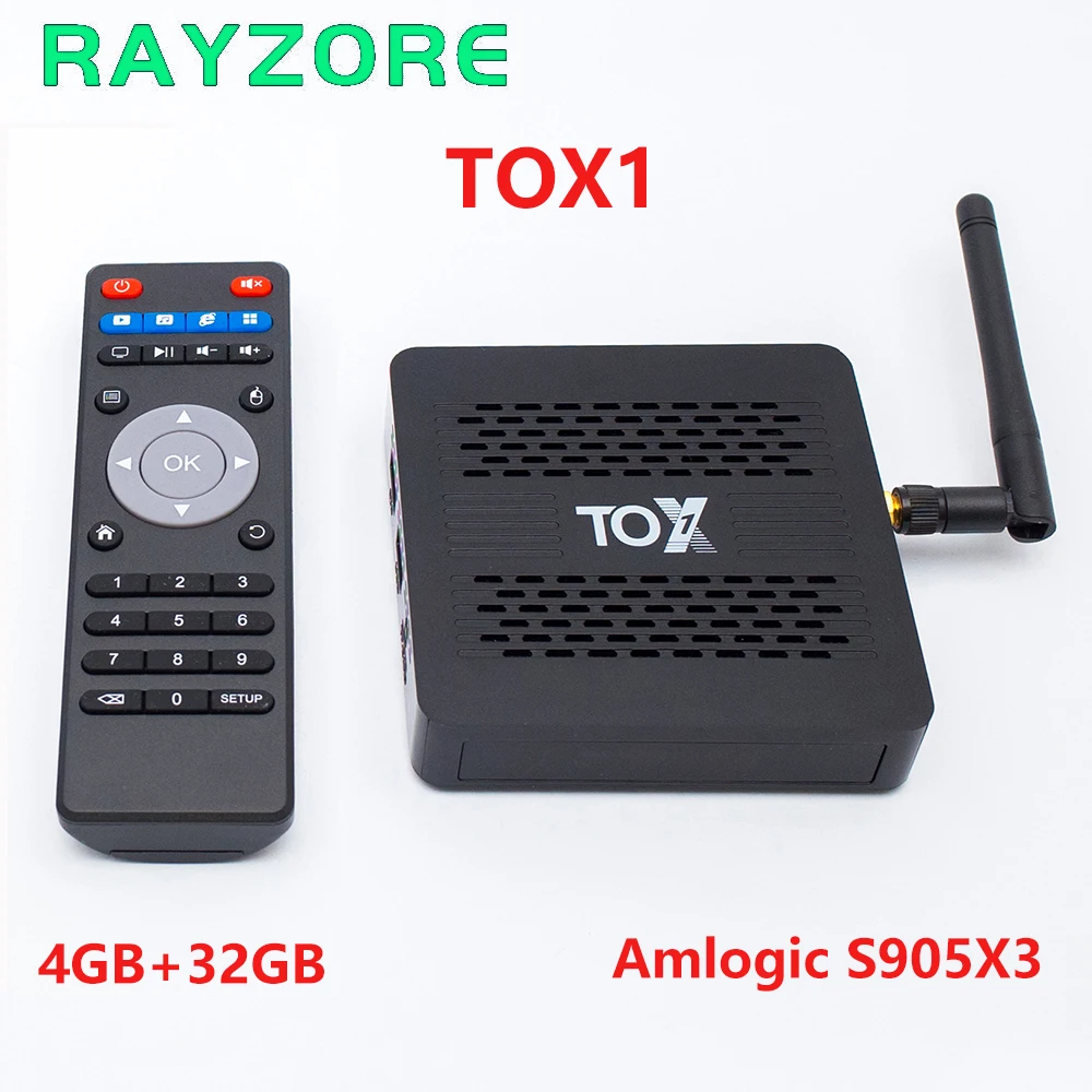 2020 TOX1 Neo ТВ Box Amlogic S905X3 Android 9 0 коробка 4 Гб оперативной памяти 32 встроенной чистая 2 г