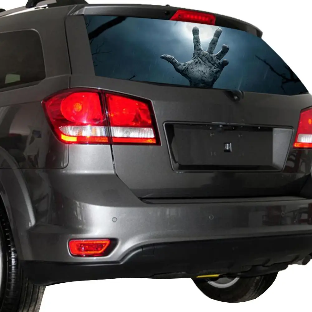 Universal Cemetery Resurrection Pattern Car Rear Window Glass Horror Sticker Car Accessories Interior|Automotive Interior Stickers| - AliExpress