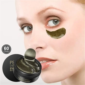 

Wholesale Black Pearl Crystal Collagen Eye Mask Remove Dark Circles Rose Essence Eye Patches For The Eyes Ageless 60Pcs/bottle