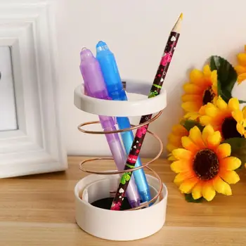 

Hollow Pencil Holder Storage Box Scalable Spring Steel Wire Pen Pots for Student Telescopic Pen Holder Office Accessories