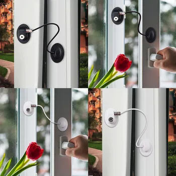 

2PCS Child Self-adhesive Safety Locks Refrigerator Freezer Drawer Cupboard Cabinet Lock with Keys for Home Kitchen Living Room